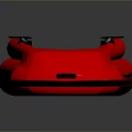 Red Elongated Mechanical Structure With Black Components And Brown Internal Parts