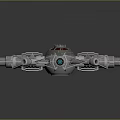 Aerospace Structure Design With Silver Tubes Red Core And Blue Connections
