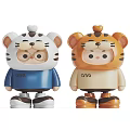 Cute Tiger Headwear Plush Dolls With White Orange ODR Clothes And Shoes
