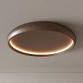 Modern Round Brown Ceiling Light With LED Strip For Interior Decoration