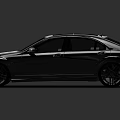 Black Sporty Sedan Featuring Sleek Side Profile And Large Alloy Wheels Design