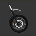Modern Black Unicycle With White Seat Metal Handlebars And Spoked Wheel