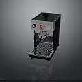 Modern Stainless Steel Espresso Machine With User Friendly Controls And Black Finish
