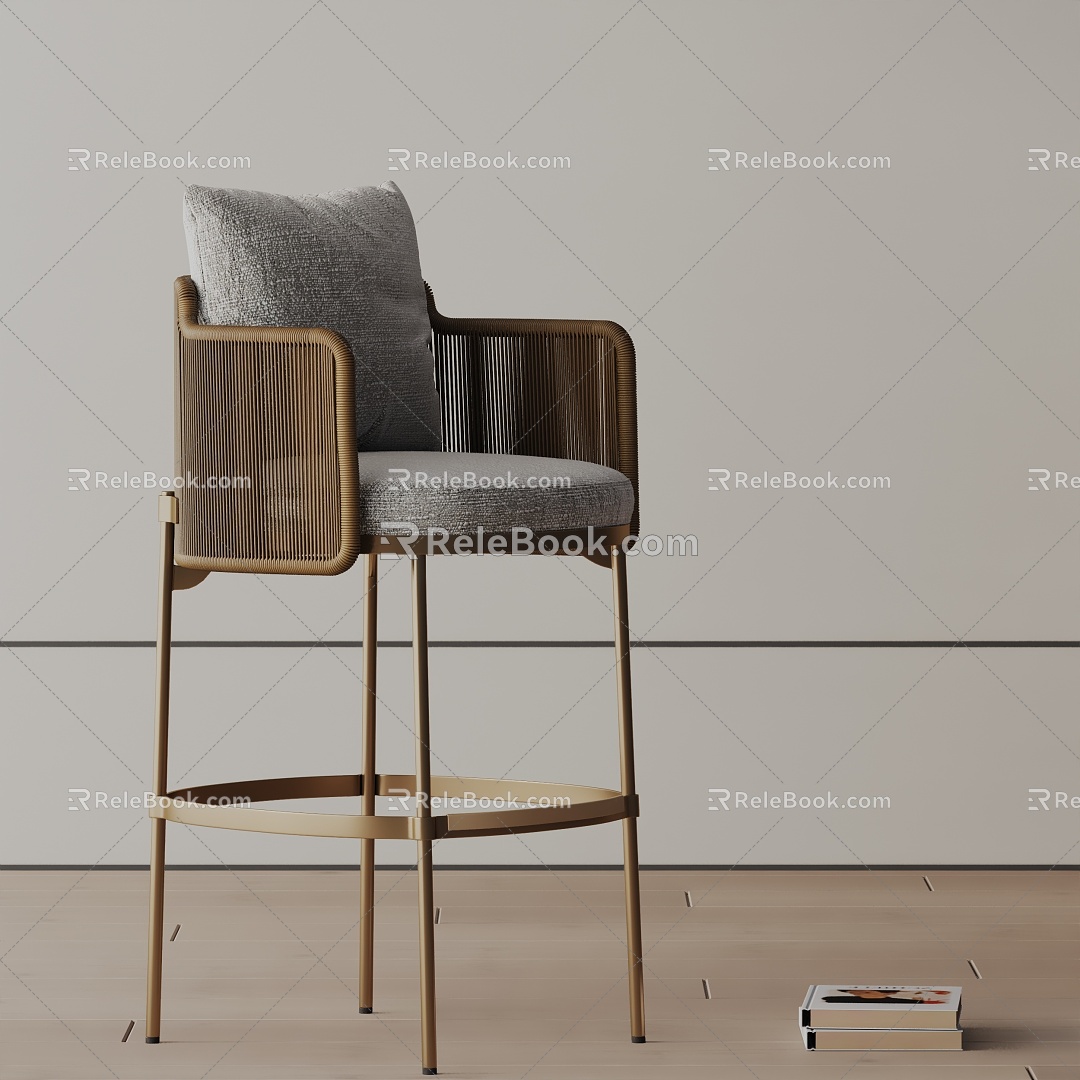 Modern Bar Chair 3d model