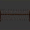 Barbed Wire Military Defense Weapon With Wooden Frame And Coiled Structure