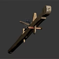 Ancient Wooden Historical Tool With Crossed Beams And Trigger Mechanism Design