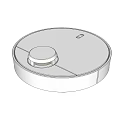 White Smart Robot Vacuum Cleaner With Round Design For Efficient Home Cleaning