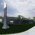 Modern Garden Landscape Design With Curved Paths Lush Greenery And Flowering Trees