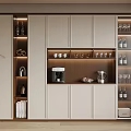 Modern Wine Cabinet Design With Glass Doors Storage For Wine Bottles And Glassware
