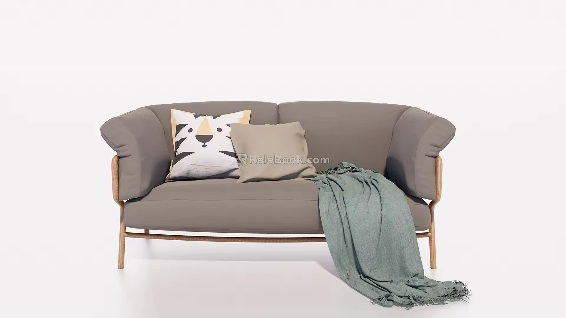 Modern double sofa 3d model