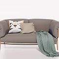 Modern double sofa 3d model