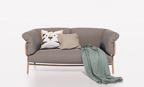 Modern double sofa 3d model