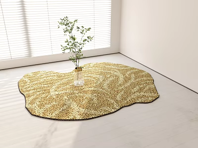 modern shaped carpet 3d model