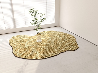 modern shaped carpet 3d model