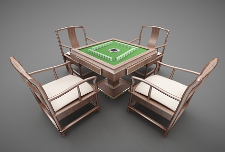 New Chinese Mahjong Table and Chair Casual Table 3d model