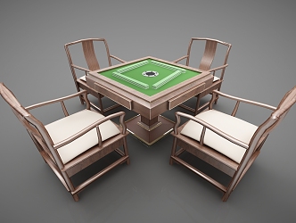 New Chinese Mahjong Table and Chair Casual Table 3d model