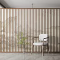 New Chinese-style partition background wall partition 3d model