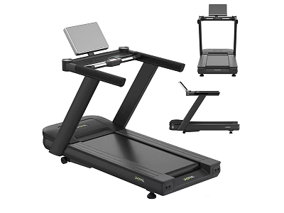 Modern Treadmill For Home Fitness With Tablet And Various Angles 3d model