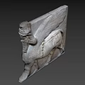 Winged Mythical Game and Movie Character With Lion Body Human Head and Feathered Details