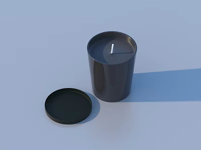 Practical Black Household Container With Sturdy Fitted Lid For Home Use 3d model