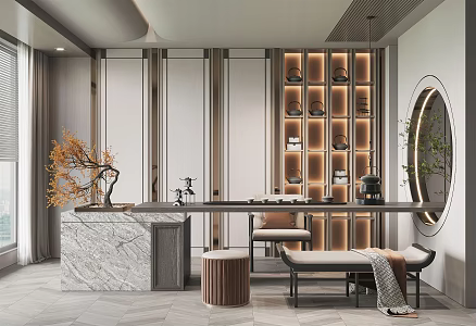 New Chinese Tea Room 3d model