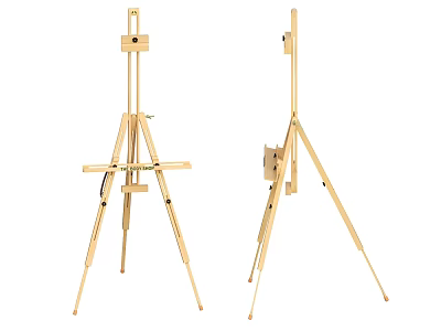 Wooden Easel Stand For Art Painting Tools And Supplies In Studio Use 3d model