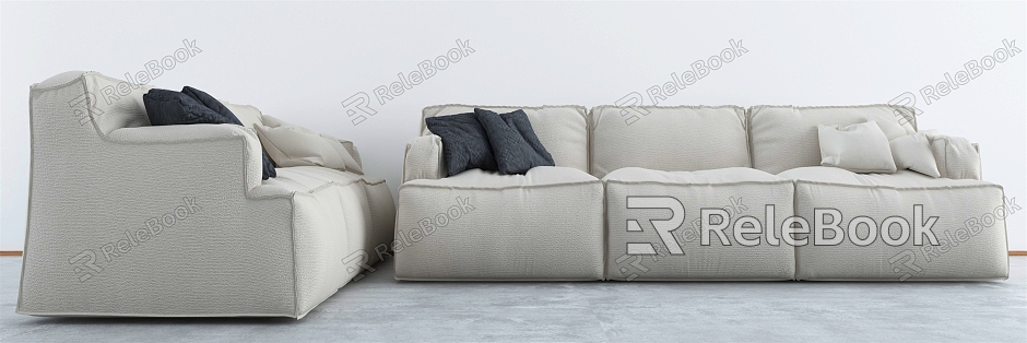 Modern Three-Seat Sofa model