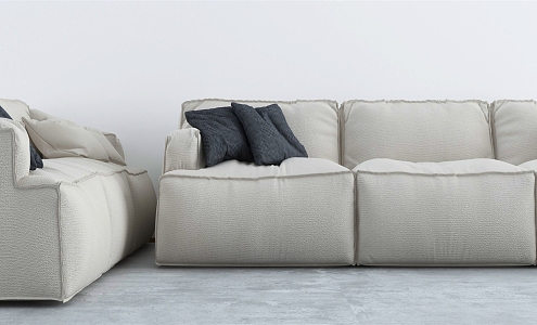 Modern Three-Seat Sofa 3d model