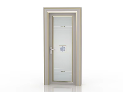 Jianou solid wood door interior door 3d model