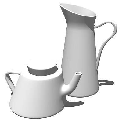 Modern Kettle Tableware 3d model Modern Kettle Tableware 3d model