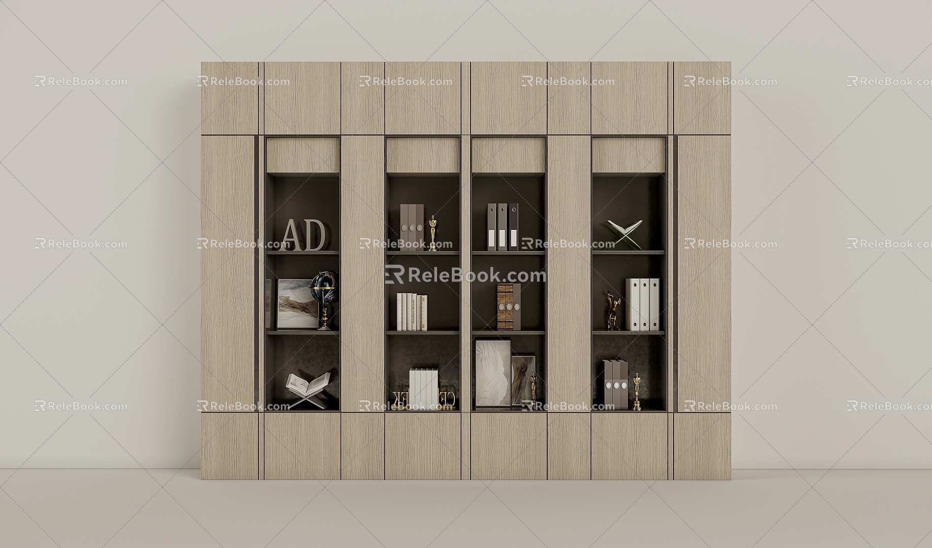 Office bookcase ornaments 3d model