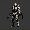 Mech Warrior Mech Soldier Machine Battlearm Mechanical Battlearm Machine Fighter Robot 3d model