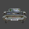 Year Black Chevrolet Bel-air Car 3d model