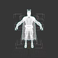 Batman Game And Movie Character 3D Model In Black Costume With Yellow Belt Standing Pose