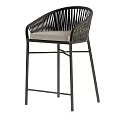 Rattan Bar Stools With Cushioned Seats Modern Multicolor Design For Home Kitchen 3d model