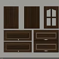 Wooden Cabinet Doors And Drawer Fronts With Various Panel Designs And Glass Inserts