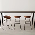 Bar table and chair combination 3d model