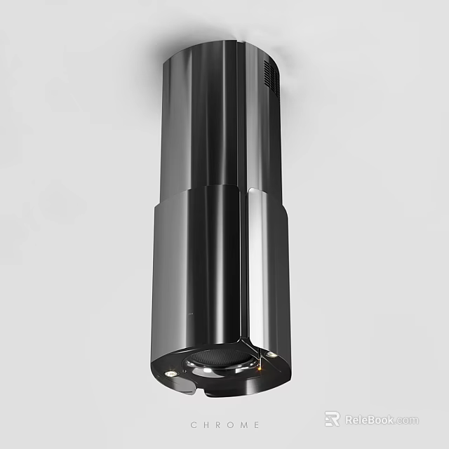 Sleek Black Modern Kitchen Appliance With Metallic Cylindrical Design For Modern Kitchens 3d model 