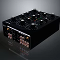 Professional Black Electronic Audio Mixer With Multiple Control Knobs And Ports
