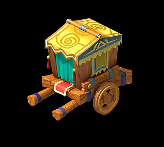 Cartoon Trolley Rasper Carriage 3d model
