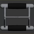 Sturdy Metal Push Up Bars With Black Non Slip Grips For Home Workouts