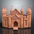 Modern Building Blocks Toy Building Blocks Toy Building Blocks Castle Wood Castle 3d model