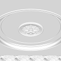 French European Style Ceiling French Gypsum Carved Ceiling French Carved Lamp Plate Round Ceiling Gypsum Line 3d model