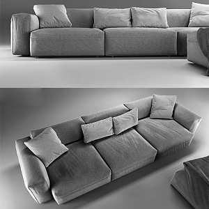Three-seat sofa 3d model