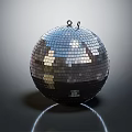 Disco Ball Decorative Light With Mirrored Tiles And Reflective Spherical Design For Party Room Decor