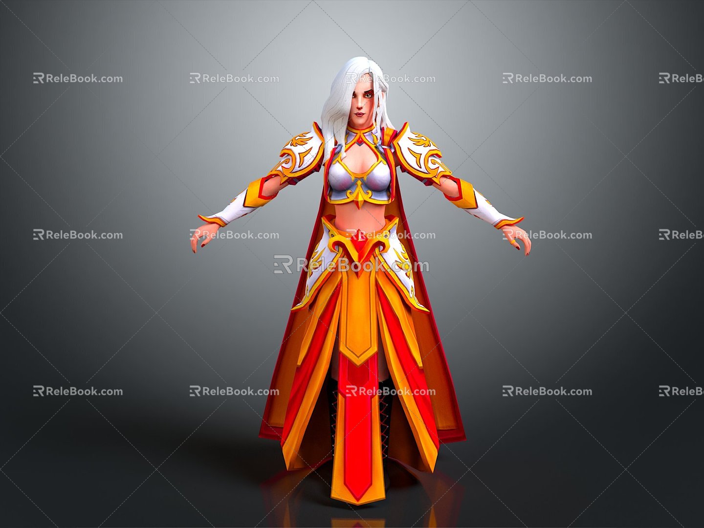 Female Elf Cartoon Witch Magic Witch Magic Girl Magician Elf Mage Warlock Wizard 3d model