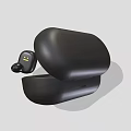Wireless Bluetooth In Ear Earbuds With Charging Case Black Design Red Accent