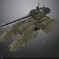 Tactical Green Military Vehicle With Long Gun Barrel Antenna And Armored Structure