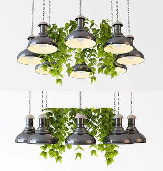 Industrial LOFT chandelier 3d model