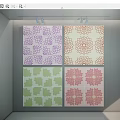 mosaic tile small mosaic tile mosaic tile traditional pattern seamless wall decoration 3d model